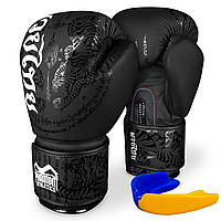 Боксерские перчатки на 10 унций Phantom Muay Thai Black (капа в подарок)