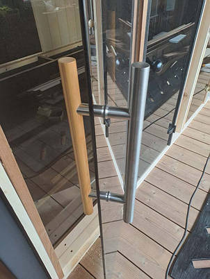Двері для сауни та лазні Thermory Premium Bronze 80х200 мм (термоосика), фото 3