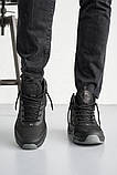 Чоловічі Зимові Шкіряні Кросівки На Хутрі Splinter Б 0223  Чорні, фото 4