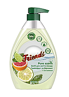 Средство для мытья посуды Friends Pure scents Грейпфрут и бергамот 900 мл с дозатором