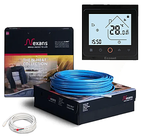 Двожильний нагрівальний кабель Nexans TXLP/2R 2600/17 (15,5-19,3 м2) з терморегулятором Ecoset PWT 002 Wi-Fi
