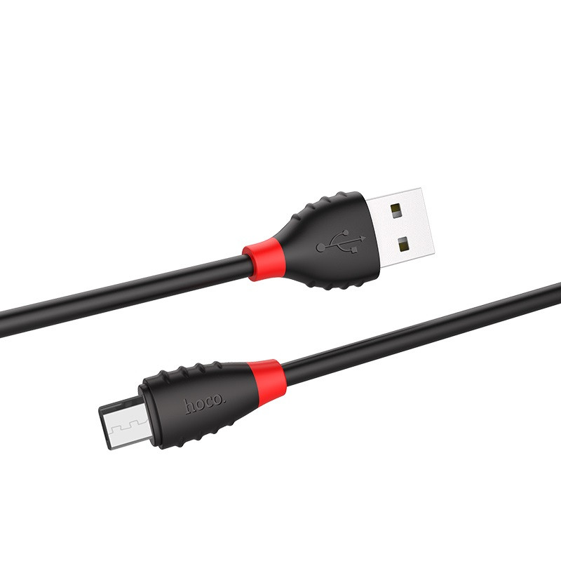 Кабель Usb Micro USB HOCO X27 2.4 A 1.2 m (круглий) Black