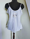 Біла шовкова жіноча сорочка з шовковим нижнім топом  розміри  60 62 64 Giani Forte, фото 4