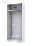 Шафа для одягу Doros Промо Білий 2+3 ДСП 225х48х204 (42005004), фото 2