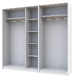 Шафа для одягу Doros Промо Білий 2+3 ДСП 225х48х204 (42005004), фото 4