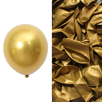 Воздушные шары хром золото 12" 30 см, набор 50 штук Китай