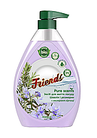 Средство для мытья посуды Friends Pure scents Шалфей и розмарин 900 мл с дозатором