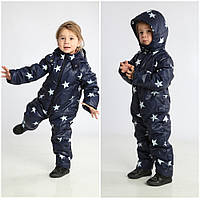 Демісезонний комбінезон на дівчинку до 4 років - весна осінь, Осінній демі комбез на флісі для дітей 80-86