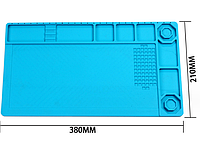 Коврик для пайки TE-503 210 х 380мм силиконовый термоковрик, мат для разборки и пайки электроники