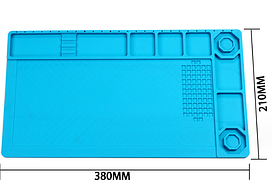Килимок для паяння TE-503 210х380 мм силіконовий термокилимок, мат для розбирання та паяння електроніки