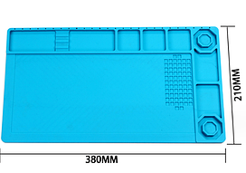 Килимок для паяння TE-503 210 х 380 мм силіконовий термокилимок, мат для розбирання та паяння електроніки