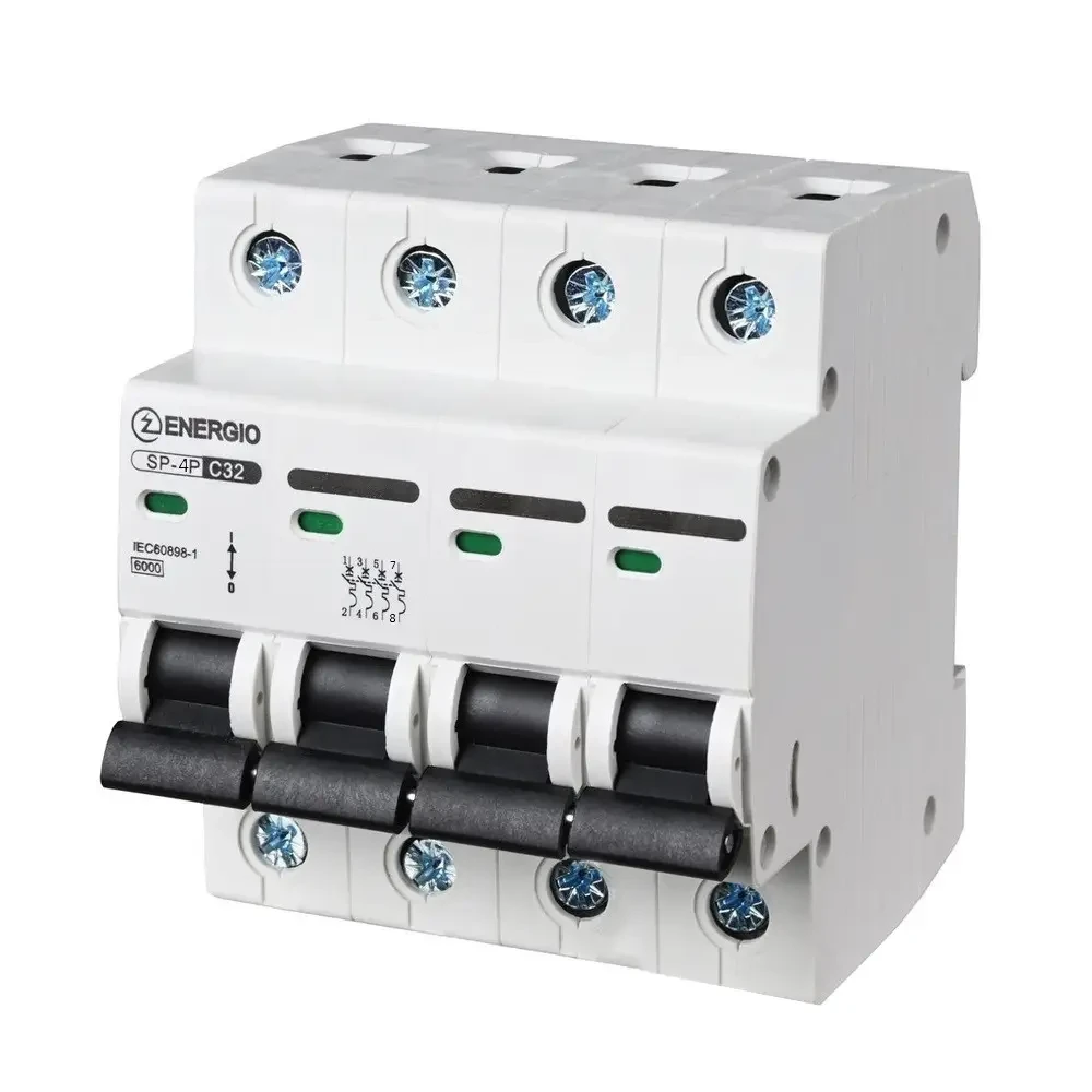 Автоматичний вимикач Energio SP-4P C 25А 6кА