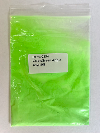 Люмінесцентні пігменти для епоксидної смоли 1 шт фасування по 10г Green Apple (1) (є 12 кольорів), фото 1