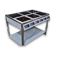 Індукційна плита професійна на 6 конфорок -"Vektor C01D"