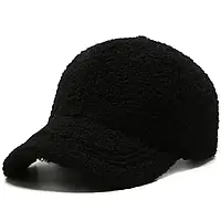 Бейсболка кепка женская барашек Черный