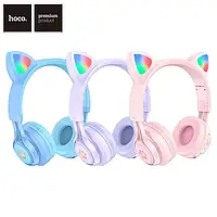 Наушники Hoco W39 Cat ear kids беспроводные детские котик гарнитура bluetooth бездротові навушники дитячі кіт