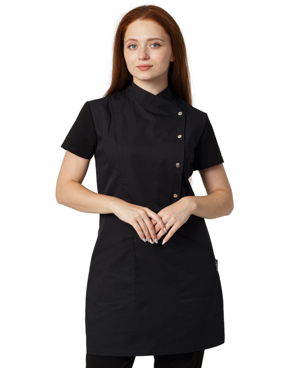 Кітель-сукня кухарська жіноча Чорна, фото 1