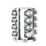 Набір для спецій на обертовій підставці Spice Carousel Спецівниця для приправ з 16 скляними ємностями, фото 10