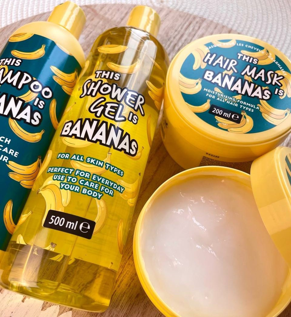 Набір 3 в 1 шампунь, маска, гель Max Brands Marketing B.V. з ароматом банана 500 мл