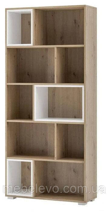 Стелаж Тони  1951х900х323мм дуб артизан + німфея альба Світ меблів