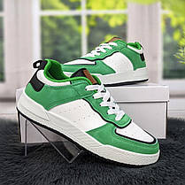 Кросівки кеди жіночі білі із зеленим Swin-shoes 4218, фото 3