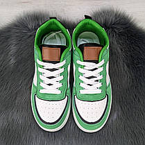 Кросівки кеди жіночі білі із зеленим Swin-shoes 4218, фото 6