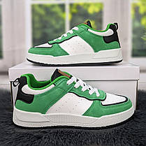 Кросівки кеди жіночі білі із зеленим Swin-shoes 4218, фото 4