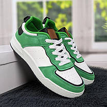 Кросівки кеди жіночі білі із зеленим Swin-shoes 4218, фото 5