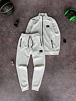 Спортивный костюм Dolce&Gabbana мужской белый штаны и кофта без капюшона брендовый осень весна модный