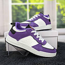 Кросівки кеди жіночі білі із фіолетовим Swin-shoes 4218, фото 4