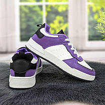 Кросівки кеди жіночі білі із фіолетовим Swin-shoes 4218, фото 3