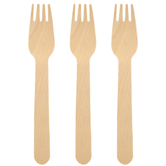 Виделка одноразова дерев'яна (16см) 100шт/уп