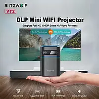 Проектор Blitzwolf BW-VT2 mini DLP 4K android аккумулятор телевизор PS
