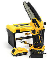 Аккумуляторная мини пила DeWalt DCM160N (24V, 4AH, шина 15 см) с автоматической смазкой цепи