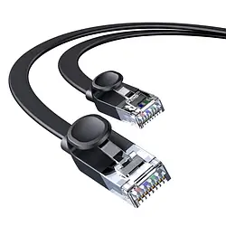 Інтернет Кабель 1GIGABIT патч-корд BASEUS RJ45 2M Чорний (WKJS000101)