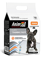 Пеленки AnimAll Puppy Training Pads для собак и щенков с активированным углем 60 х 60 см, 10 шт