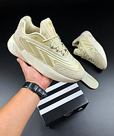 Мужские кроссовки Adidas Ozelia Beige обувь Адидас Озелиа бежевые светлые текстиль замша весна осень