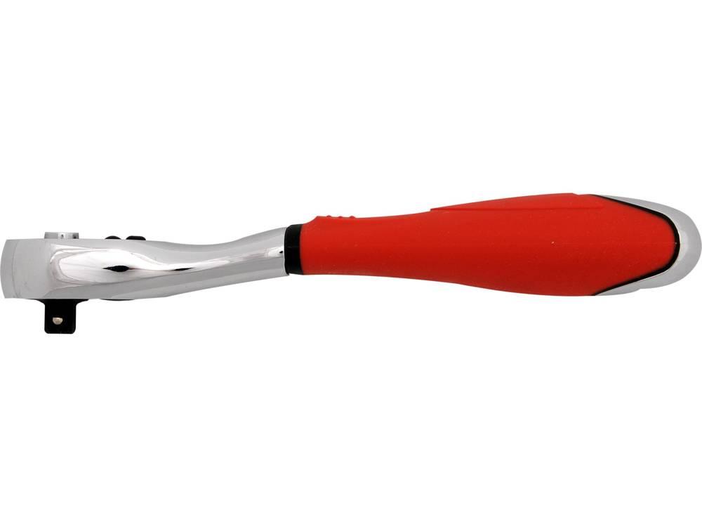 Тріскачка вигнута 1/4" із шарніром YATO 155 мм ручка метал/гума