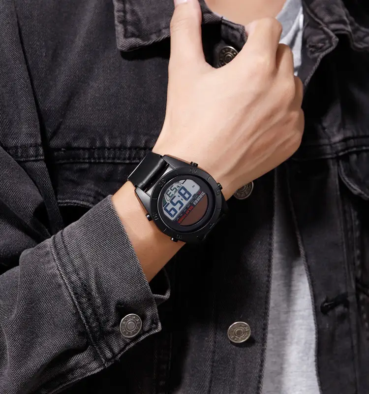 Чоловічий спортивний наручний годинник Skmei 1592 Solar із сонячною батареєю (Чорний) - фото 8 - id-p1943621720