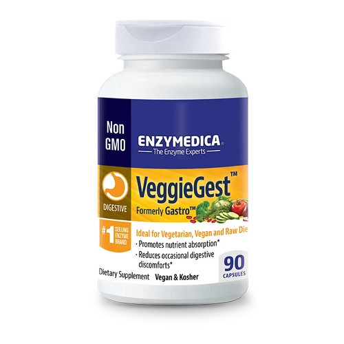 Натуральна добавка Enzymedica Veggie Gest, 90 капсул EXP