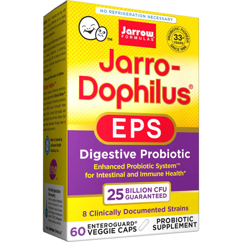 Пробіотики і пребіотики Jarrow Formulas Jarro-Dophilus EPS 25 Billion, 60 вегакапсул EXP