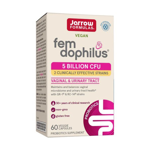 Пробіотики і пребіотики Jarrow Formulas Fem Dophilus 5 billion CFU, 60 вегакапсул EXP