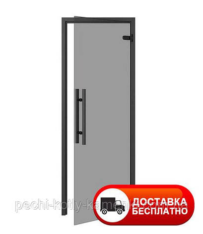 Двері для сауни та лазні Thermory Premium Black 70х200 мм, фото 1