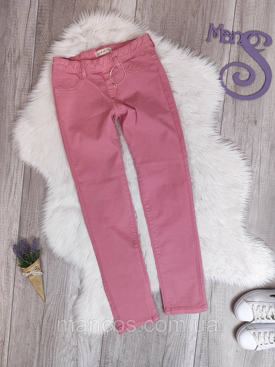 Дитячі джинси для дівчинки Unit Girl колір пудра Розмір 134