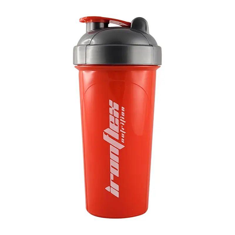 Шейкер IronFlex на клямці з сіткою лопатою, 700 мл, Red/Grey EXP