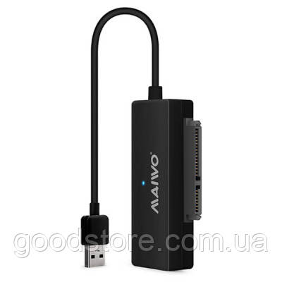 Адаптер Maiwo USB 3.0 to HDD SATA 2,5"/3,5"/5,25"/SSD, PA 2V/2A black (K10435A)