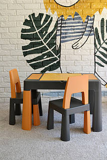 Столик з 2 стільцями Teggi Multifun, Grafite