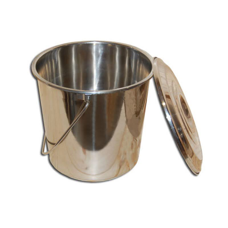 Відро із нержавіючої сталі з кришкою (10 л), фото 1