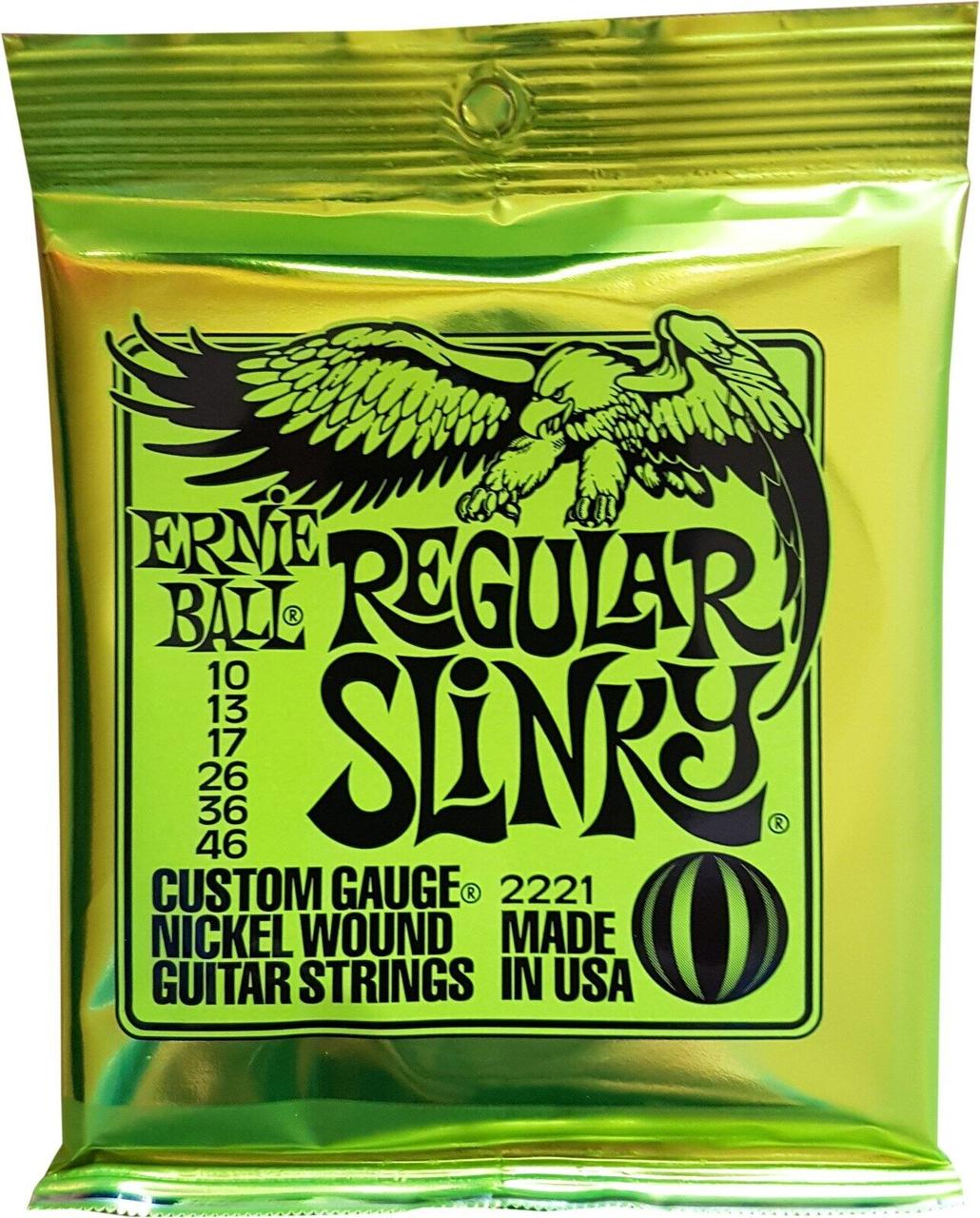 Струни Для Електрогітари Ernie Ball 2221 Regular Slinky Nickel Wound 10/46