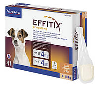 Эффитикс 4 - 10 кг Effitix Virbac капли для собак от блох, клещей, комаров, мух, власоедов, 1 пипетка